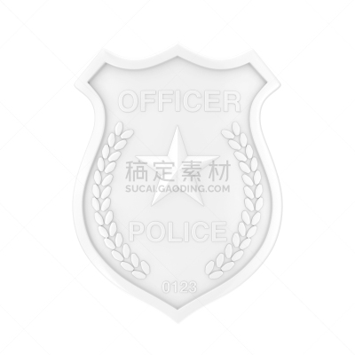 警官,三维图形,白色,刑事调查,职权,闪亮的,符号,图像,侦探,计算机制图