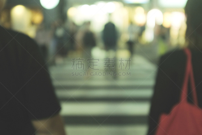 照明设备,日本,群众,夜晚,人,街道,背景聚焦,传统,运动模糊,步行