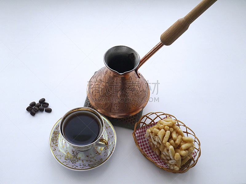 咖啡,早晨,饮料,传统,热,土耳其,清新,自然界的状态,背景分离,烹调