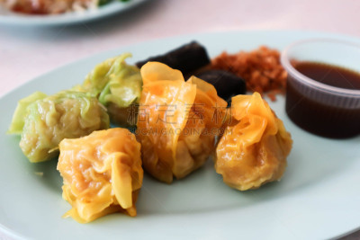 猪肉,小吃,炸制食物,泰国食品,中式小笼包,泰国,东方食品,图像,蒸菜,中国食品