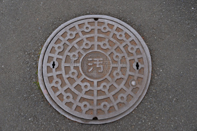检修口,排水口,纹理效果,污水,部分,钢铁,排水沟,户外,圆形,城市