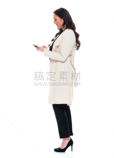 40到44岁,全身像,商务人士,女商人,女性,成年的,正装,经理,军用防水短上衣,一个人