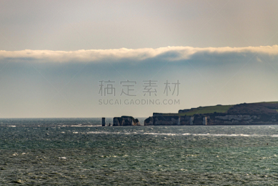 老哈里巨石,波恩茅斯,海洋,摄像机拍摄角度,在上面
