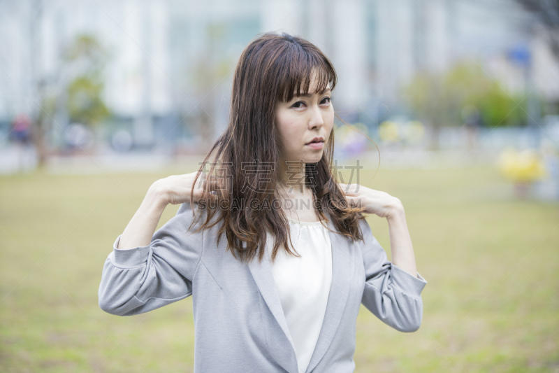 肩,女人,颈,力量,痛苦