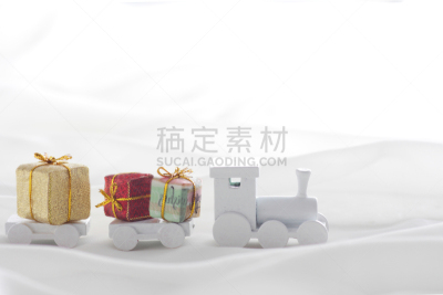 礼物,圣诞老人,火车,可爱的,倾斜视角,比例,汽车部件,雪,小的,铁轨轨道