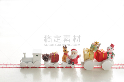 礼物,圣诞老人,火车,可爱的,倾斜视角,比例,汽车部件,雪,小的,铁轨轨道