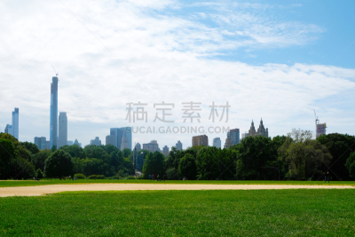 纽约,都市风景,城市天际线,曼哈顿,棒球内场,中央公园,桨叉架船,曼哈顿上西区,草坪,城市生活