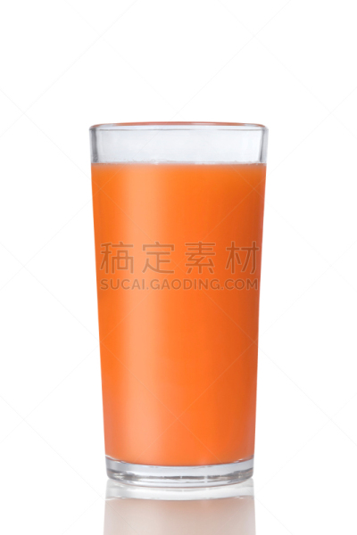 胡萝卜汁,白色背景,玻璃杯,分离着色,清新,活力,背景分离,蔬菜汁,果汁,熟的