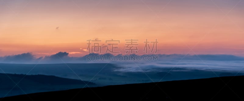 停泊的,艾伦代尔,秋天,诺森伯兰郡,全景,图像,英国,英格兰,无人,摩尔人风格