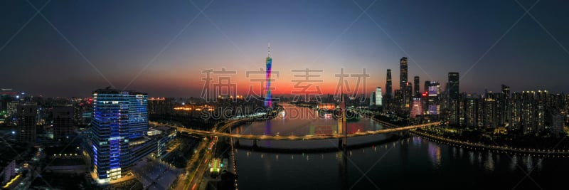 广东省,广州,风景,水,天空,公园,水平画幅,夜晚,无人,户外