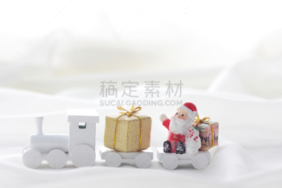 礼物,圣诞老人,火车,可爱的,倾斜视角,比例,汽车部件,雪,小的,铁轨轨道