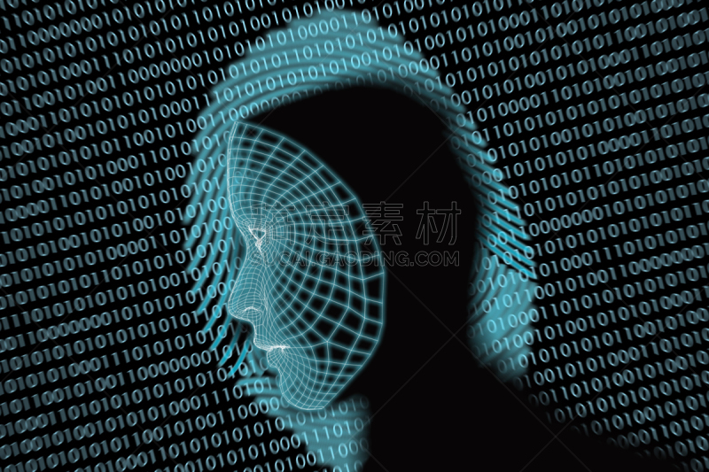 技术,电子人,人,生物识别,概念,制造机器,深度学习,自动的,深的,商务