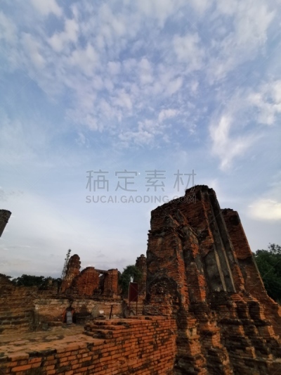 Ayutthaya​ view​ by​ Wat​ Mahathat​ during​sunset
