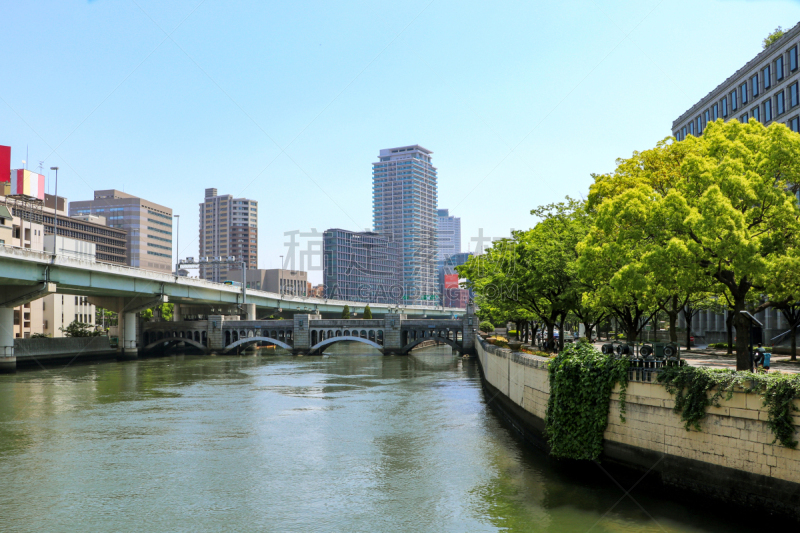 河流,伦敦城,大阪府,中心,中之岛,商务,城市生活,公园,现代,流动