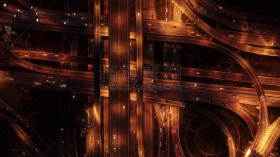 交通,公路,夜晚,航拍视角,汽车,泰国,路口,交通方式,多车道公路,立交桥