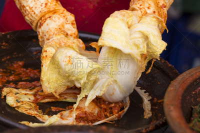 韩国食物,传统,韩国泡菜,冬天,蔬菜,热,香料,食品,成分,调味品
