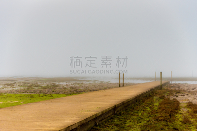 泥,栈桥码头,在上面,被抛弃的,秘密,湿,自然界的状态,法国,灰色,哨兵线