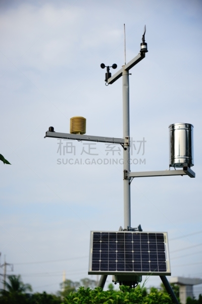 现代,气象站,太阳能设备,气候,技术,传感器,温度,泰国,小的,户外