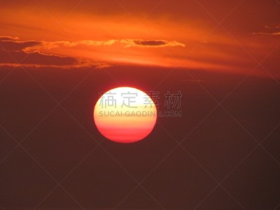 夏天,日落