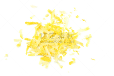 香橙皮,白色背景,分离着色,健康食物