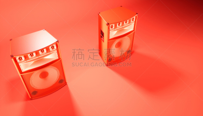 红色背景,扬声器,红色,顺序