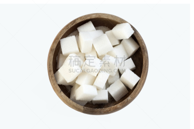 碗,糖,分离着色,白色背景