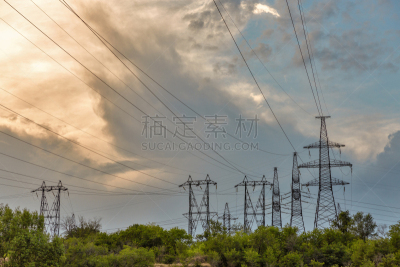 塔,岛,乌克兰,电力线,注意高压标志