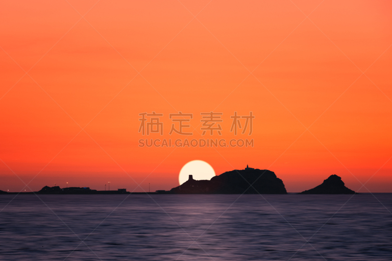 科西嘉,在之后,洛杉矶县,斯德岛,日落
