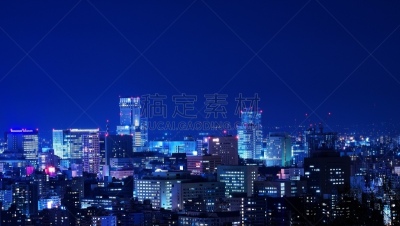 夜晚,日本,闪亮的,桨叉架船,三个物体