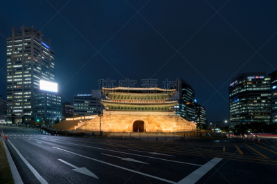 商务,现代,韩国,城市天际线,首尔,亚洲,南大门,街道,室内过夜,旅游