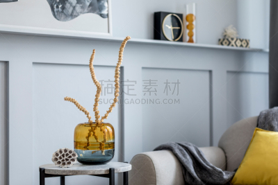枕头,装饰物,花瓶,现代,起居室,室内,大理石装饰效果,吧椅,高雅,绘画艺术品