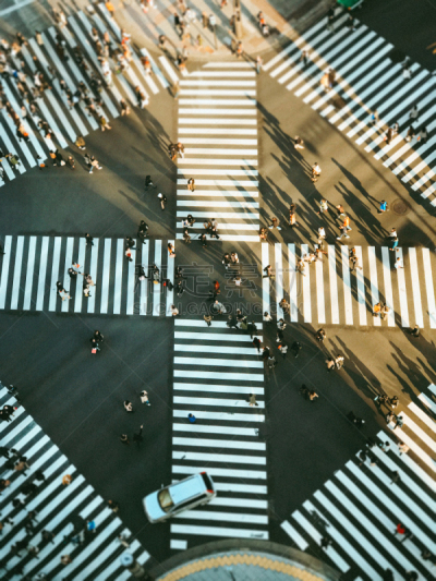横越,东京,仅日本人,交通,黄昏,现代,商业金融和工业,东亚,日本人,行人