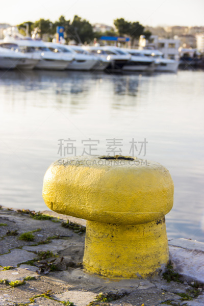 系船柱,停泊的,船,土耳其,限制航道航标,商用码头,游艇,海港,设备用品