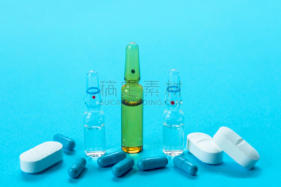 健康保健,胶囊,小瓶,蓝色背景,轻的,概念,注射,协助
