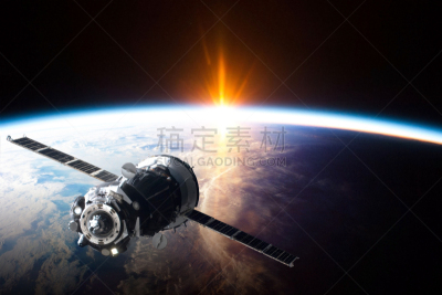 行星,三维图形,地球形,太空视角,空间站,太空船,球体,空间探索,技术,晴朗