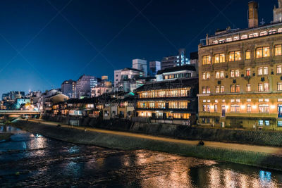 京都府,鸭川,日本,河岸,室内过夜,暗色,公园,京都市,祗园,园林