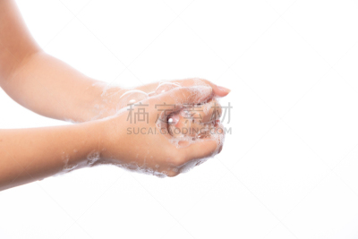 卫生,手,肥皂泡,湿,无法辨认的人,一个人,仅一个女人,环境净化,人