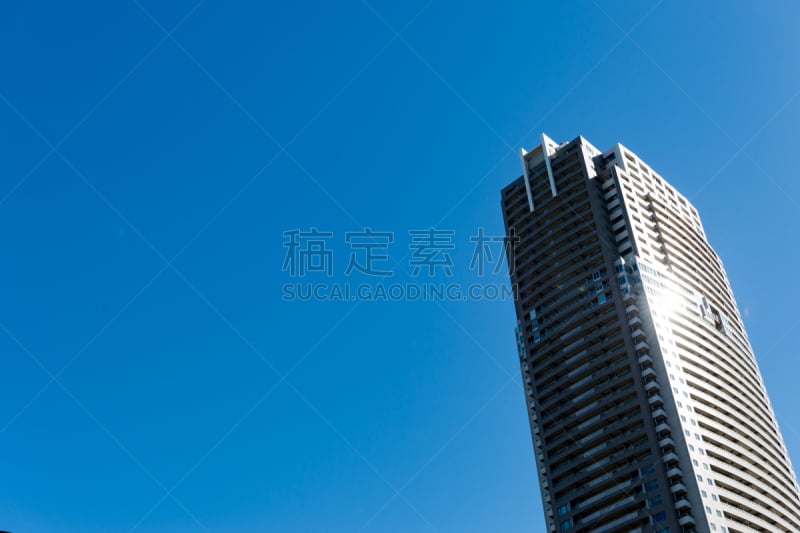 都市风景,东京,汐留区,摄像机拍摄角度