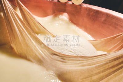 牛奶,意大利干酪,清新,准备食物,特写,做