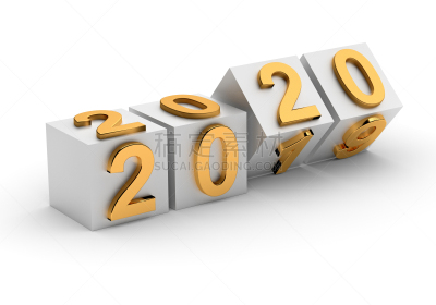 2020,新年前夕,立方体,周年纪念,事件,背景分离,倒计时,一月,立方体形状,三维图形