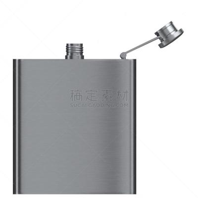 小酒壶,饮料,不锈钢,小罐,含酒精饮料,一个物体,背景分离,铬合金,瓶子,钢铁