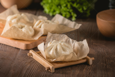 中式小笼包,小圆面包,拉脱维亚,清新,面包,食品,蒸菜,中国食品,蒸锅,塞满了的