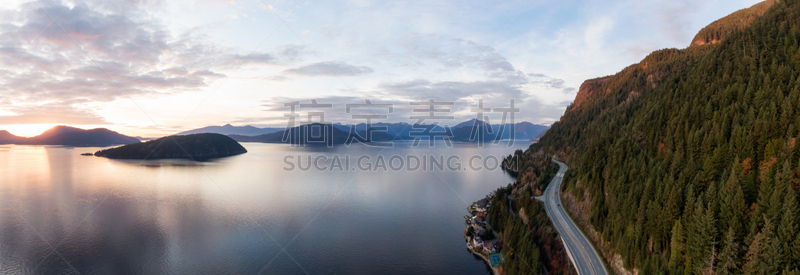 加拿大,天空,西温哥华,海洋,大不列颠哥伦比亚,马蹄湾,云,公路,公元前,戈尔登