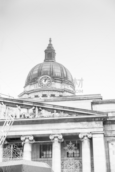 市政厅,2019,诺丁汉,偏振光,传统,寒冷,英国,英格兰,传统节日,著名景点