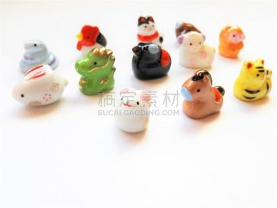 日本,华丽的,糯米团,十二生肖,狗,牛,动物,中国,达摩吉祥娃娃,羽子板