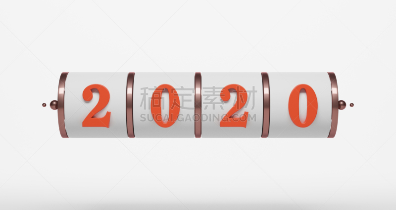 2020,新年前夕,概念,数字,背景,三维图形,可爱的,纸牌,商务,事件