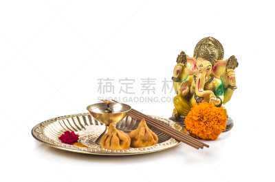 雕像,印度神像,神,象鼻神葛尼沙,白色背景,传统,贺卡,传统节日,象,背景