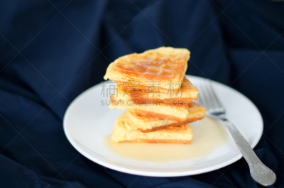 白色,华夫饼干,盘子,传统,华夫饼,热,暗色,蛋糕,烹调,午餐