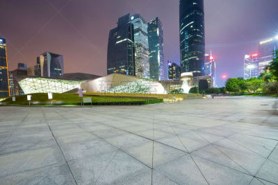 广州,夜晚,安全护栏,金融区,珀尔里福,东莞,水平画幅,旅行者,户外,都市风景
