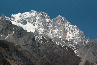 玉龙雪山,丽江,中国,金沙河,香格里拉县,长江,云南省,水,沟壑,水平画幅